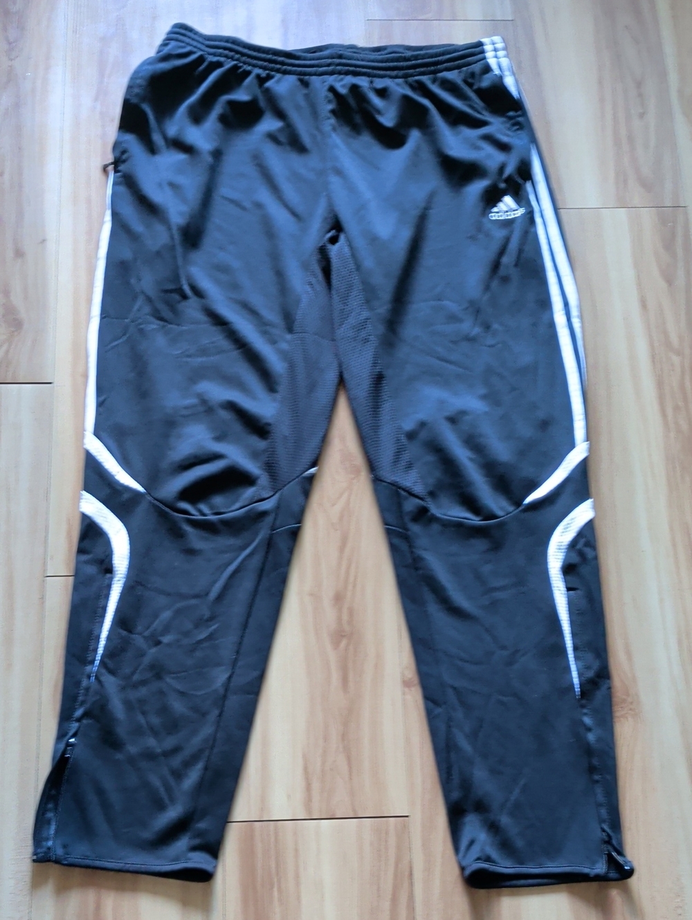 adidas Black Joggers with White Stripe Details